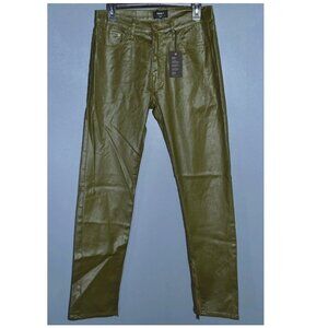 Forever 21 Wax Coated Olive Slim Fit jeans size men's 32 x 32 - New with tags